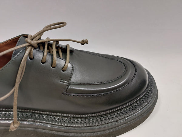 Lace-up on elevated sole in khaki