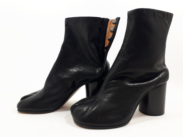 Black Tabi boots 8 cm heel