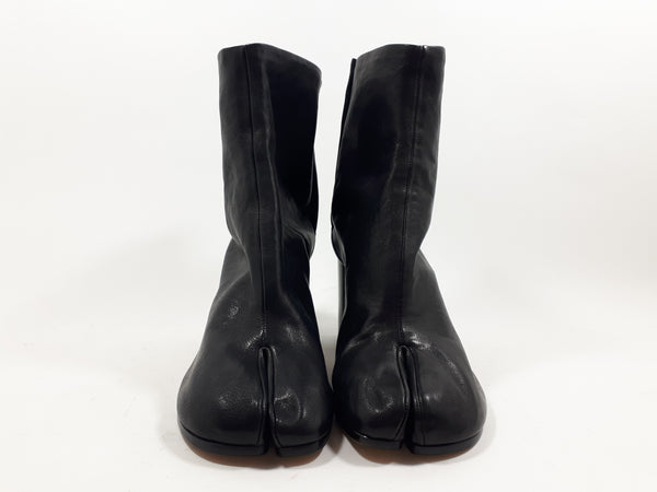 Black Tabi boots 8 cm heel