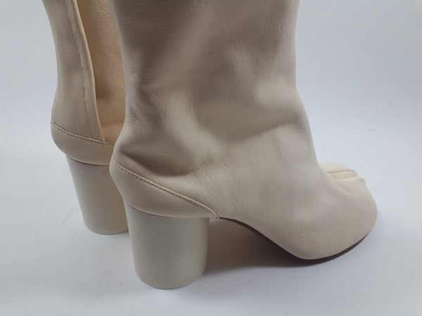 Cream white Tabi boots