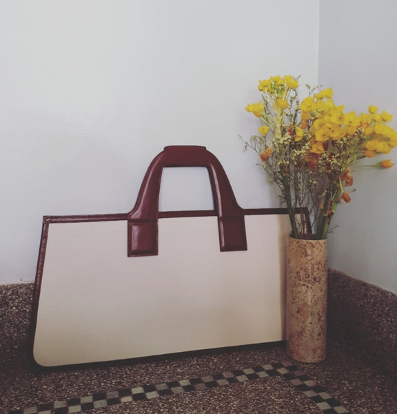 Small canvas & leather bag