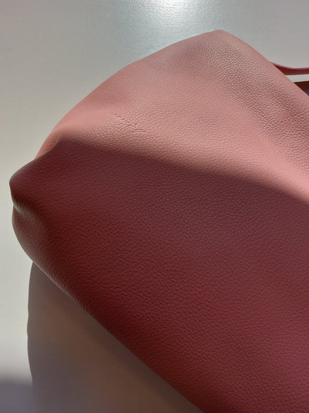 Asymmetrical big handbag in soft pink