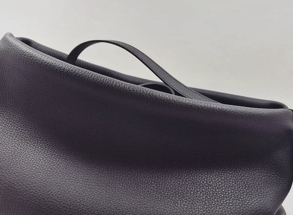 Asymmetrical big handbag in black