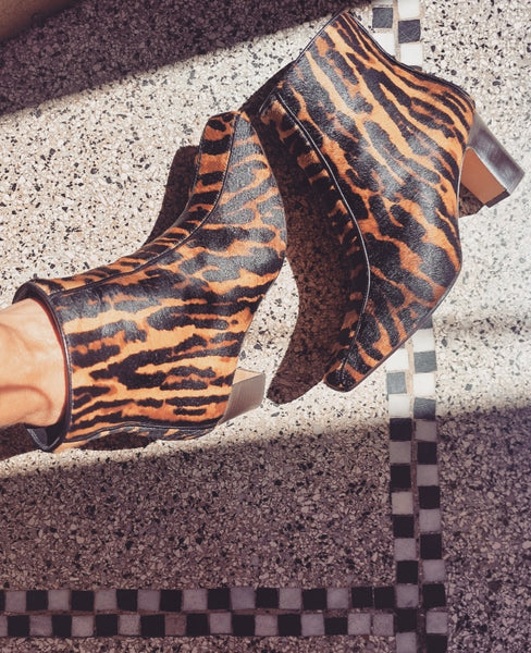 Bootie in tiger print