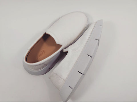 Slip-on loafers in chalk white
