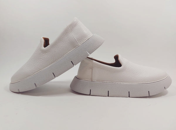 Slip-on loafers in chalk white